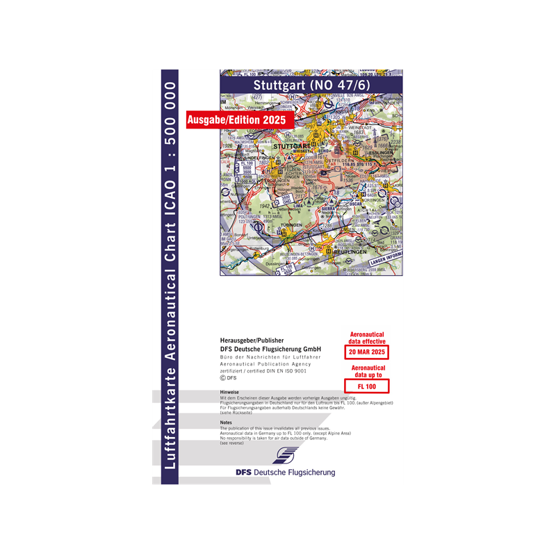 ICAO-Karte, Blatt Stuttgart (Ausgabe 2026)