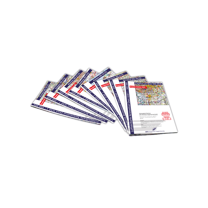 ICAO-Karten-Set Deutschland, Komplettsatz (8 Blatt), Ausgabe 2026